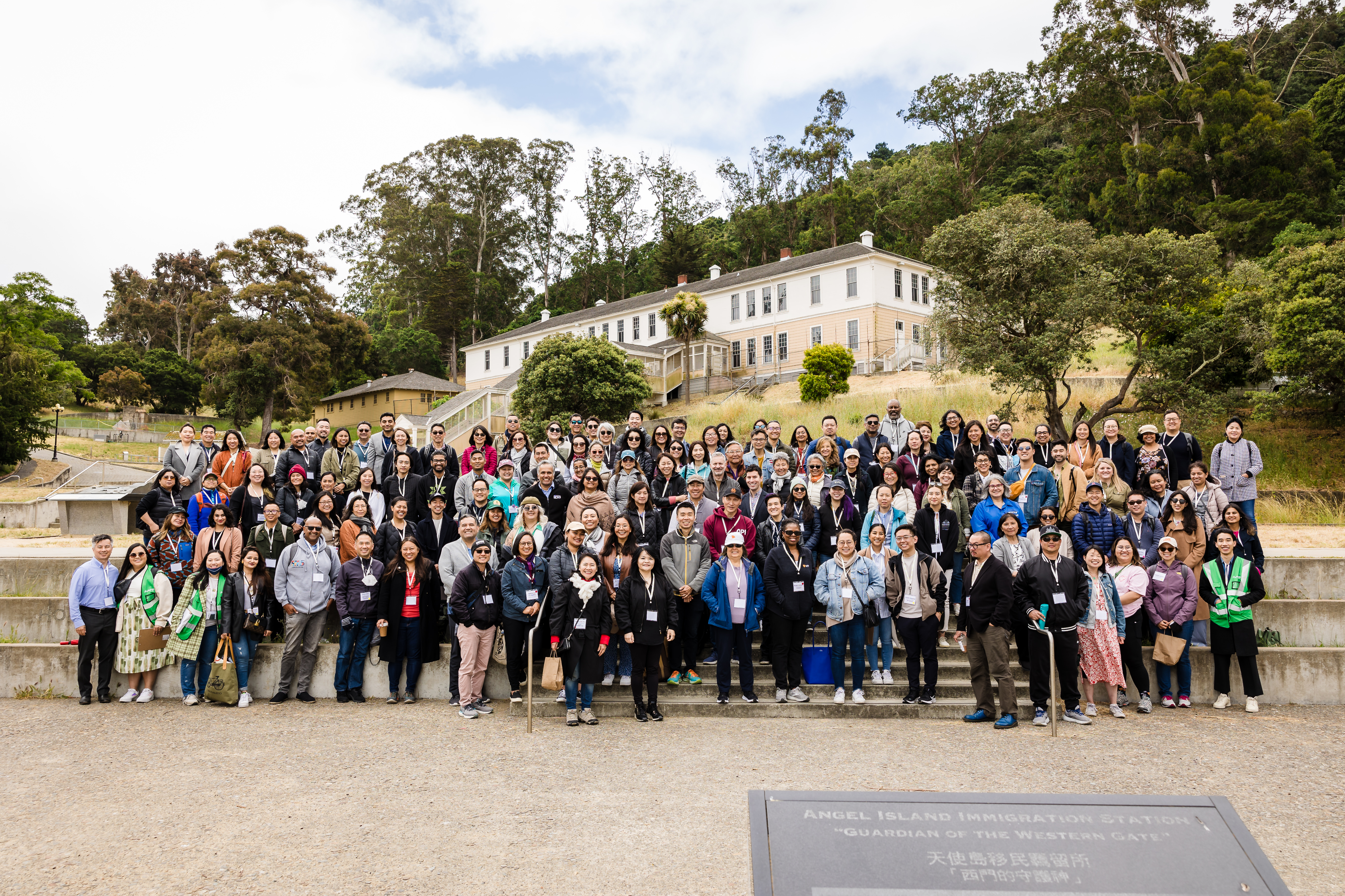 AAPIP 2023 Annual Conference group photo at Angel Island Immigration Station