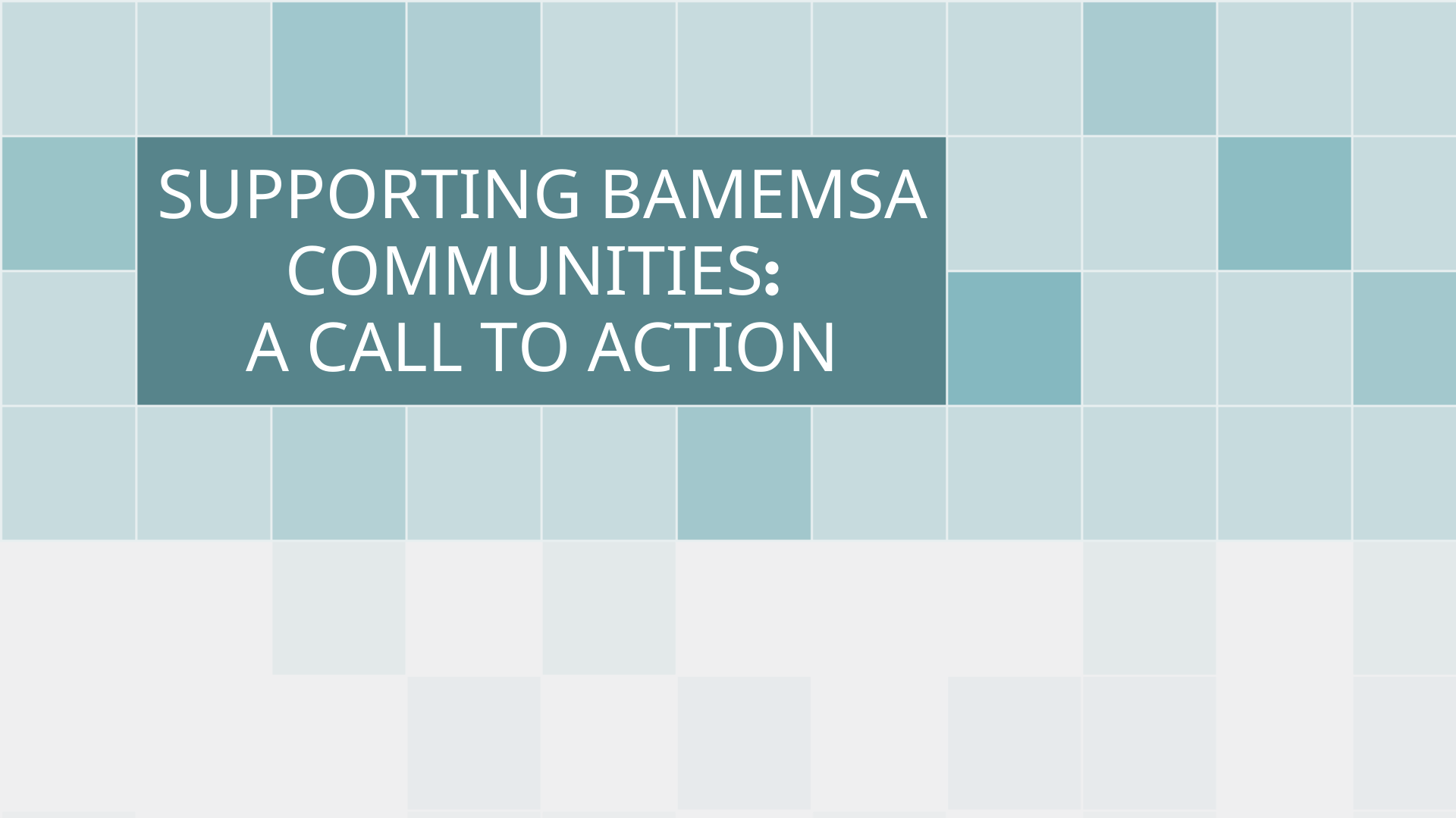 Supporting BAMEMSA Communities cover art