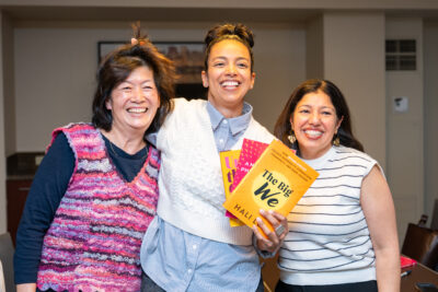 Pictured from left to right: Hali Lee, Vanessa Daniel, and Dimple Abichandani.