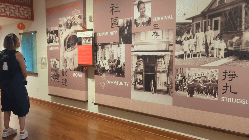 Museum display at the Chinese American Museum